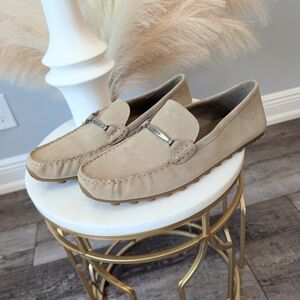 Coach Beige Suede Loafers